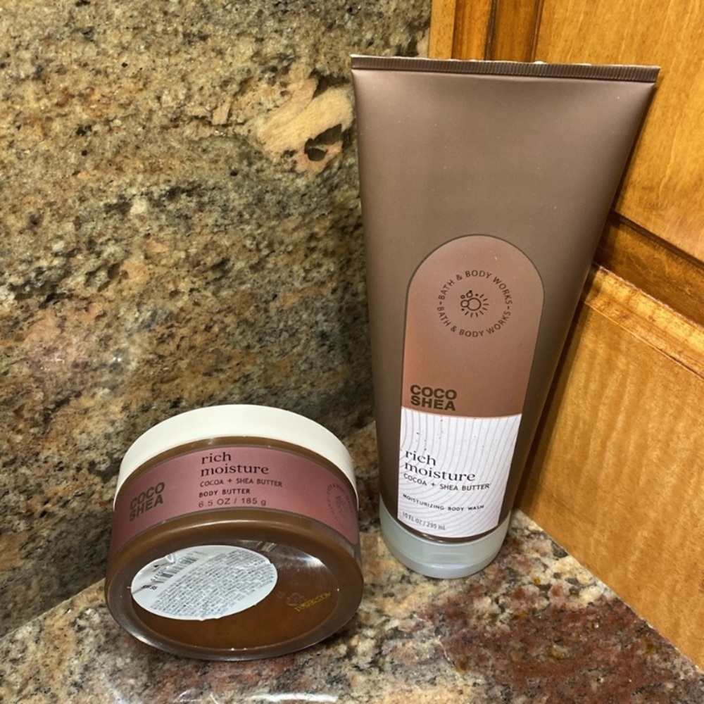 2-pc Set “COCO SHEA RICH MOISTURE” by BBW, Body Butter & Body Wash, Full Sz, NWT - Picture 1 of 4